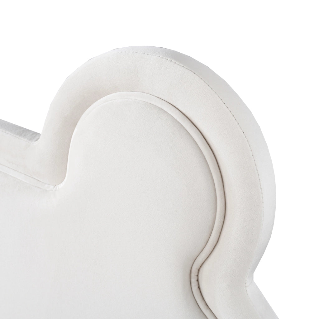 letto imbottito velluto bianco 140 x 200 cm