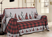 Telo Arredo Multiuso Linea Pensieri Delicati In Cotone Disegno Canada - Matrimoniale - Rosso