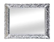 Mobili2g - specchiera in foglia argento brillante rettangolare- misure: l.68 x h.88 x p.5