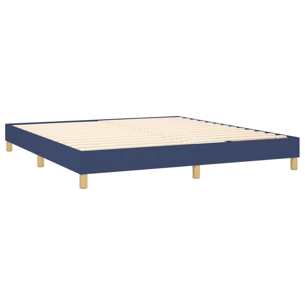 Letto a Molle con Materasso e LED Blu 180x200 cm in Tessuto 3133819