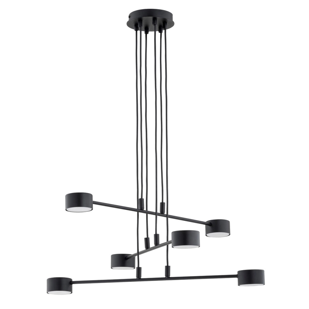 Lampada a sospensione MODUS nera 6 luci GX53 Emibig