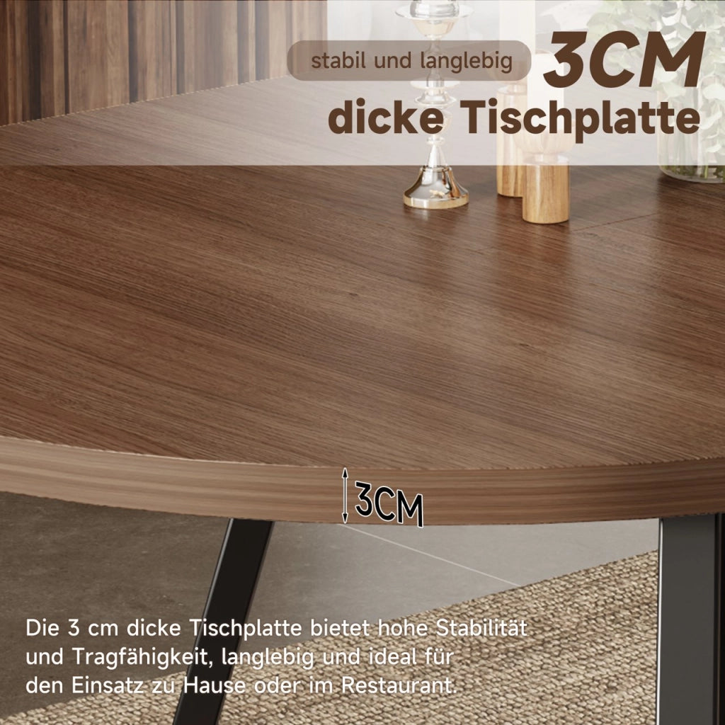 TAVOLO DA PRANZO ALLUNGABILE 100x100-140x100 cm, MDF, Walnut