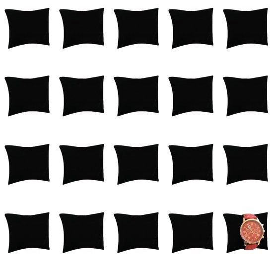 Kit di sostegno per cuscini da 20 pezzi - Nero - 7 x 8 cm - Leggero - Duraturo - Molto morbido - Cuscino di sostegno per gioielli