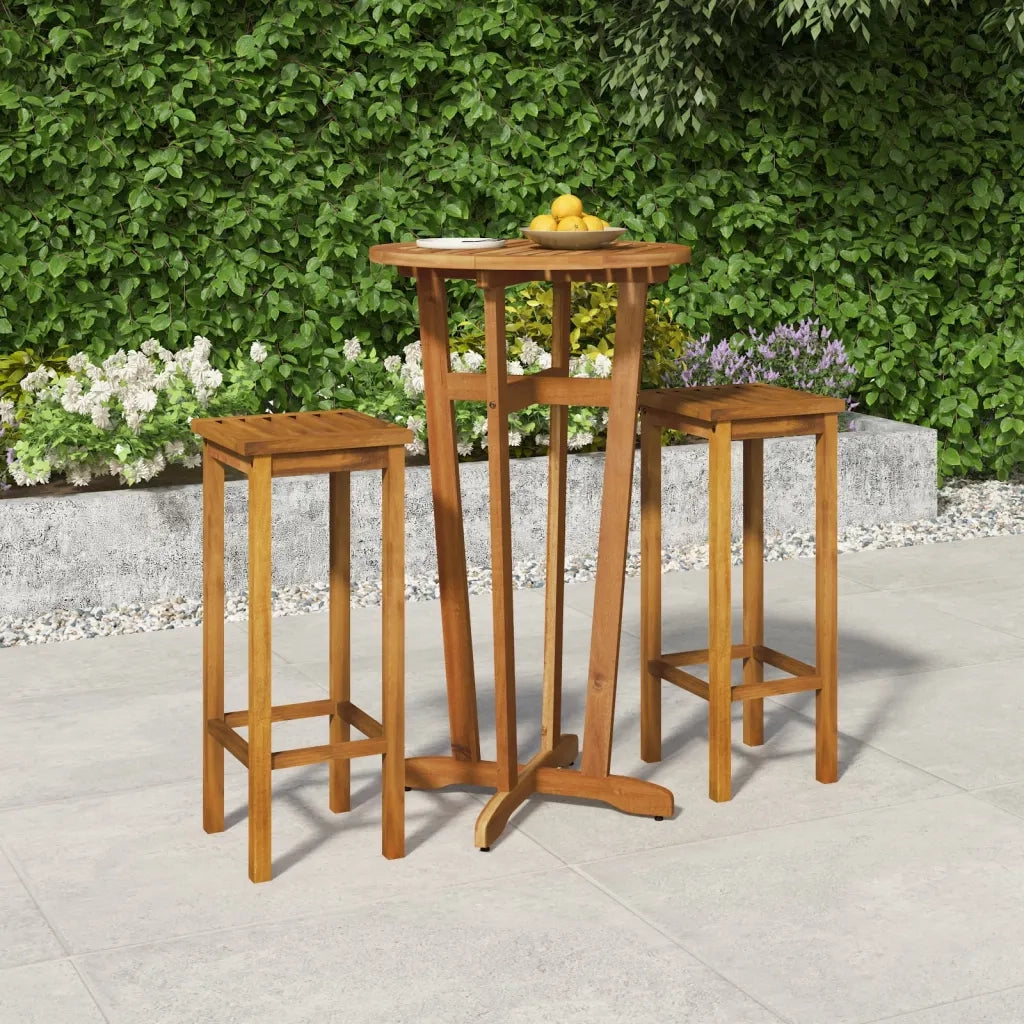 Set da Bar da Giardino 3 pz in Legno Massello di Acacia 3154384