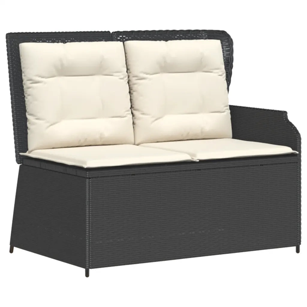 Set Salotto da Giardino con Cuscini 7pz Nero Polyrattan 3262379