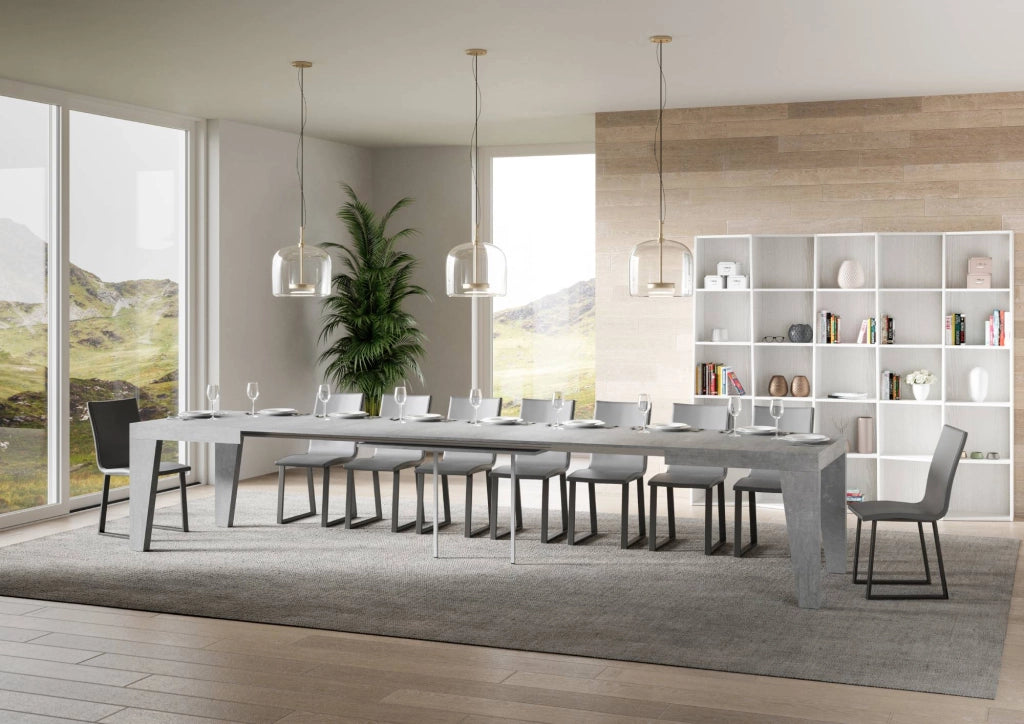 Tavolo allungabile 90x180/440 cm Naxor Cemento