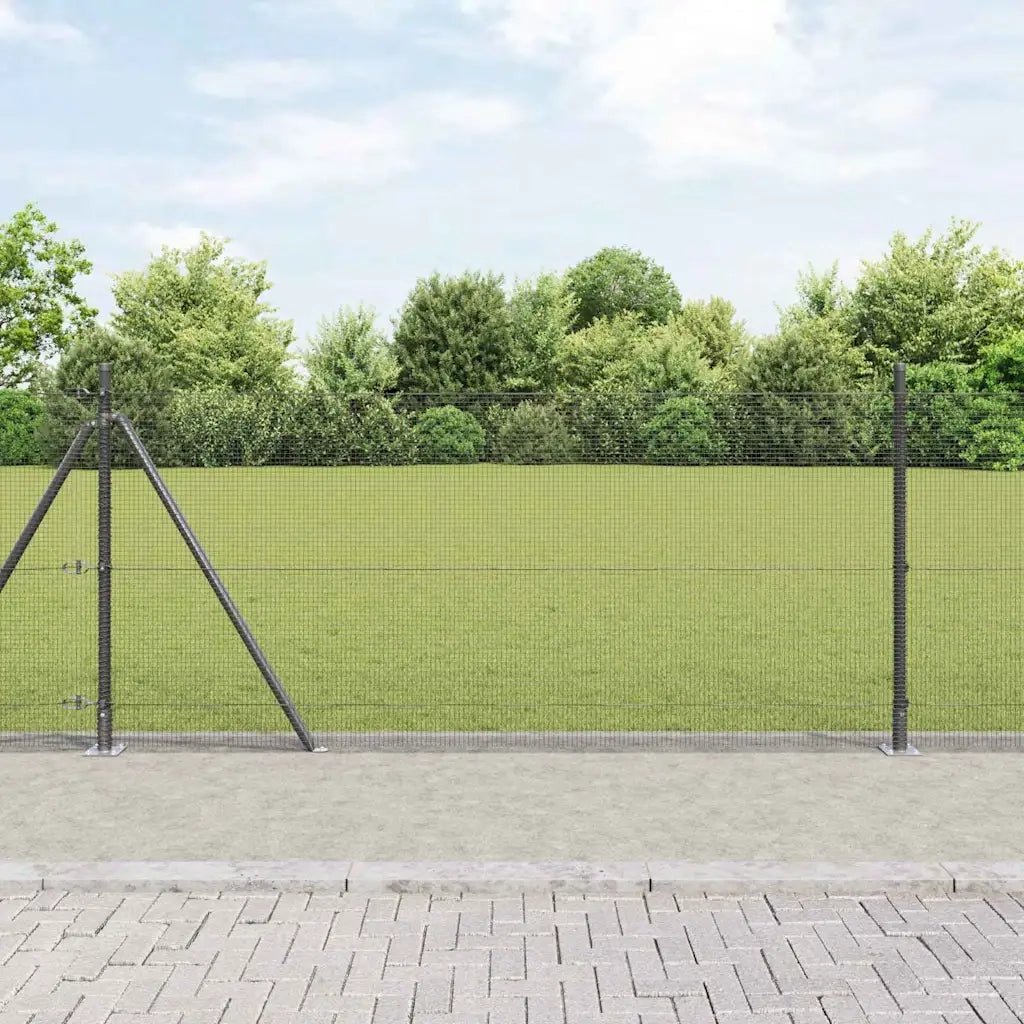Palo della recinzione Grigio 50 x 0,8 m (maglia 12 x 12 mm)