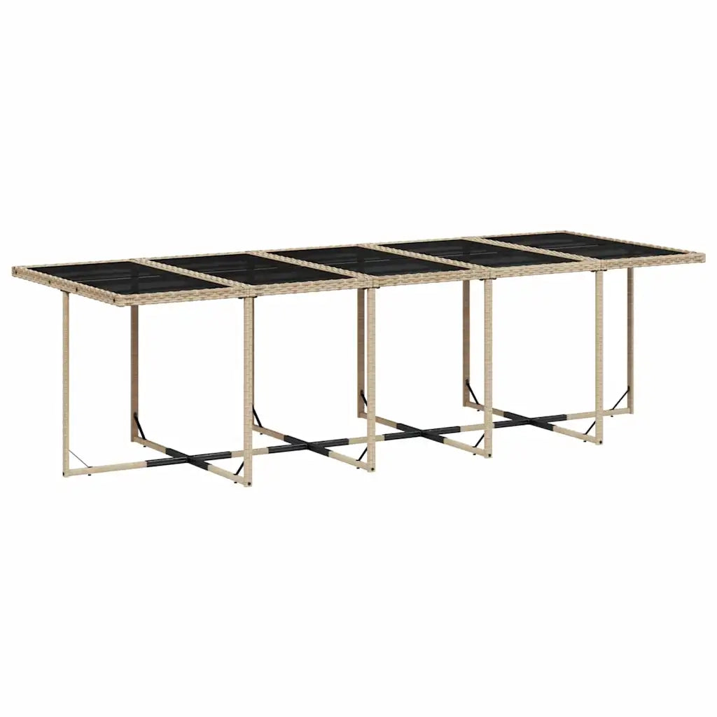 Set Pranzo da Giardino 15 pz con Cuscini Beige Misto Polyrattan 3210636