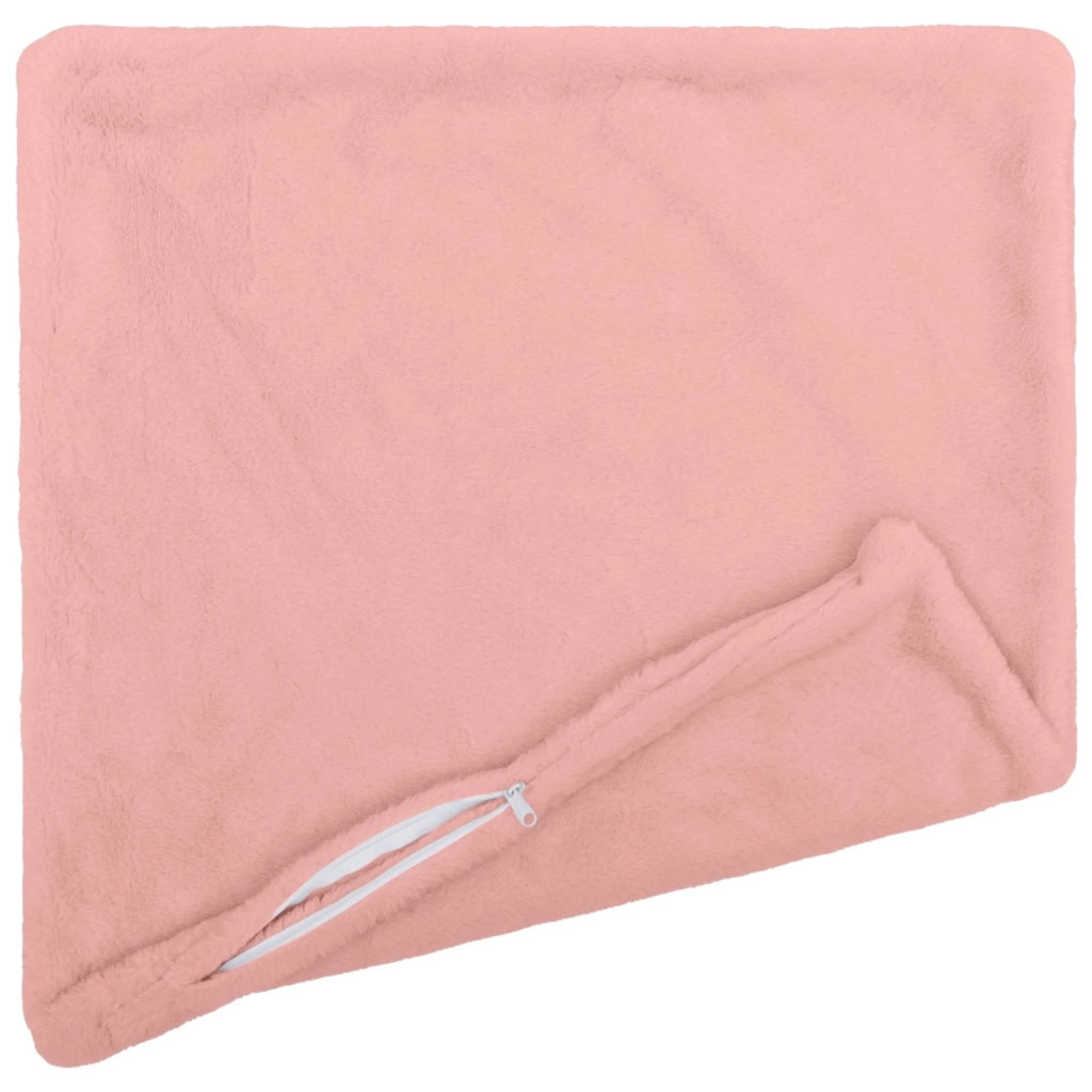 Federa 2 pz HEERLEN Rosa 70 x 70 cm Pelliccia di Coniglio Finta 913465