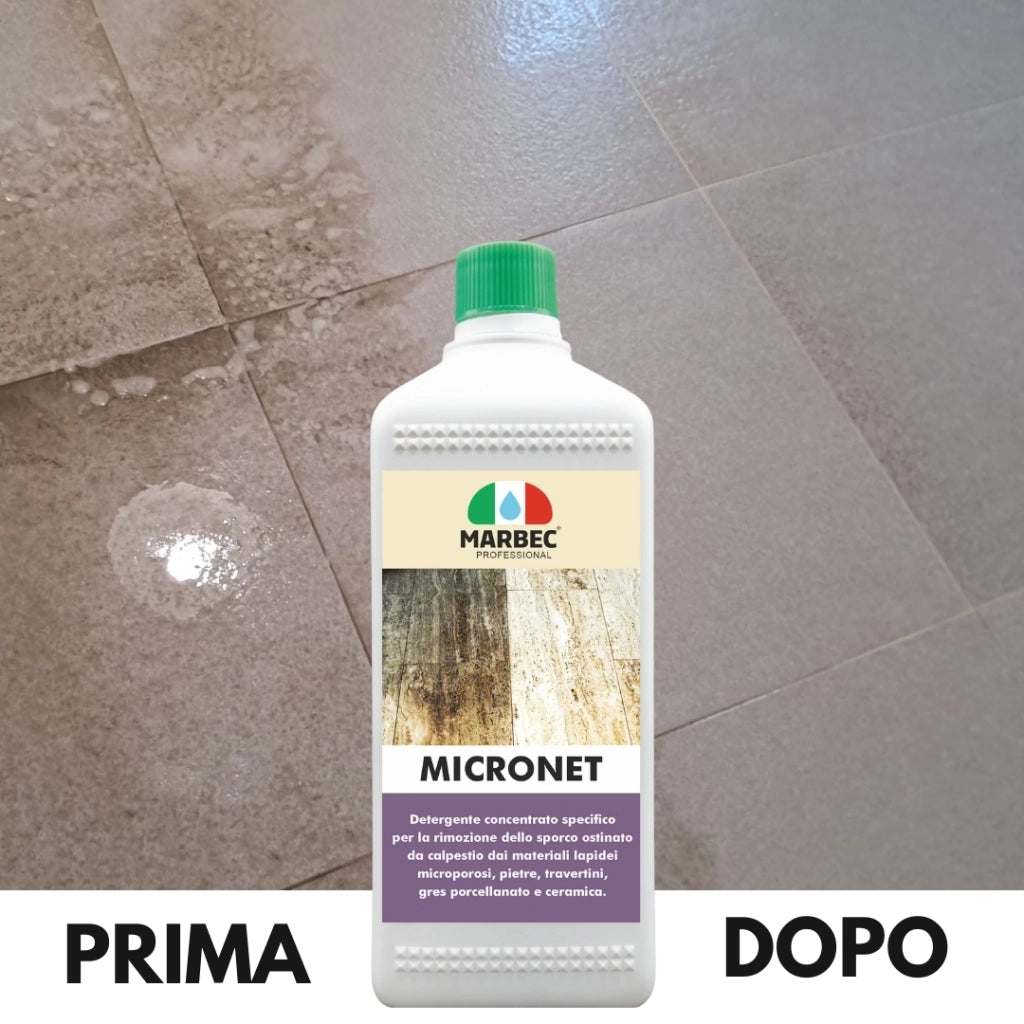 Detergente per gres porcellanato e pietre MICRONET   1LT