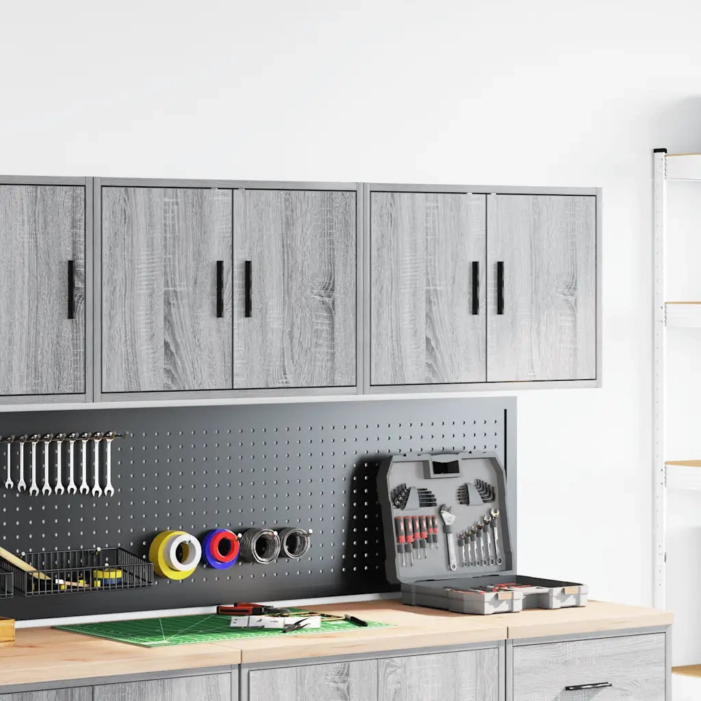 Pensili per Garage 2 pz Grigio Sonoma in Legno Multistrato CFW1758543