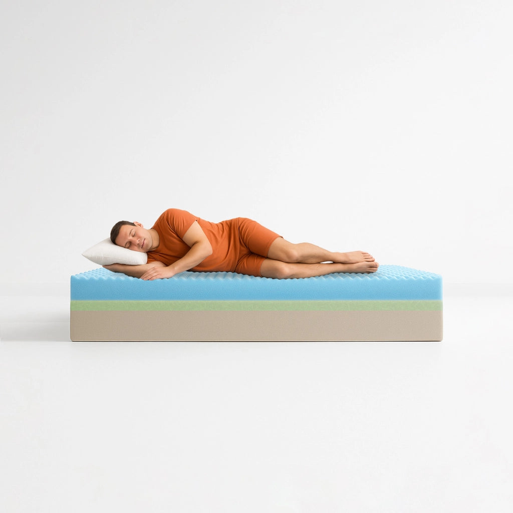 Materasso Singolo 85x195 in Memory Foam h 25 cm. A 7 Zone Differenziate Ortopedico. Rivestimento Cotone Fresco e Traspirante. Made in Italy 100%