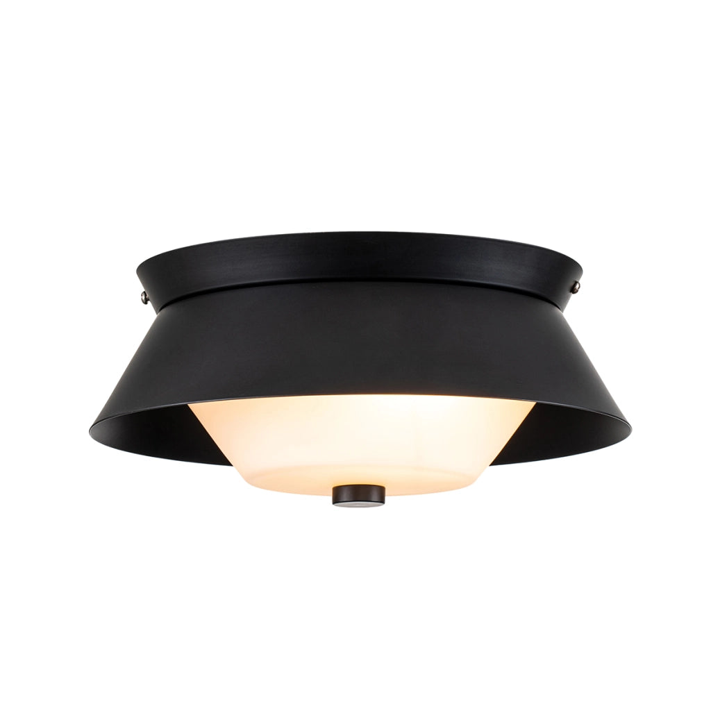 Plafoniera bagno tonda 25,4cm 2xE14 nera Bowtie Elstead