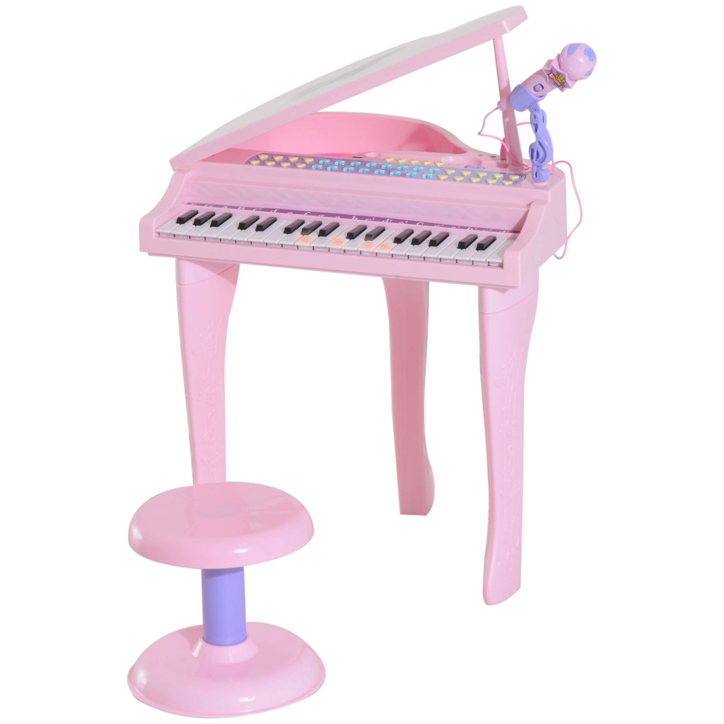 Pianoforte Elettronico per Bambini con Microfono e Luci ¨C Minimal ¨C Rosa 37 Tasti