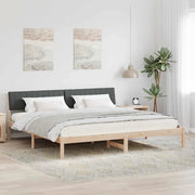Struttura del letto-Giroletto marrone e grigio scuro 200 x 200 cm 854459