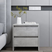 Comodino-Tavolino da notte Grigio Cemento 45x34,5x44,5 cm in Truciolato