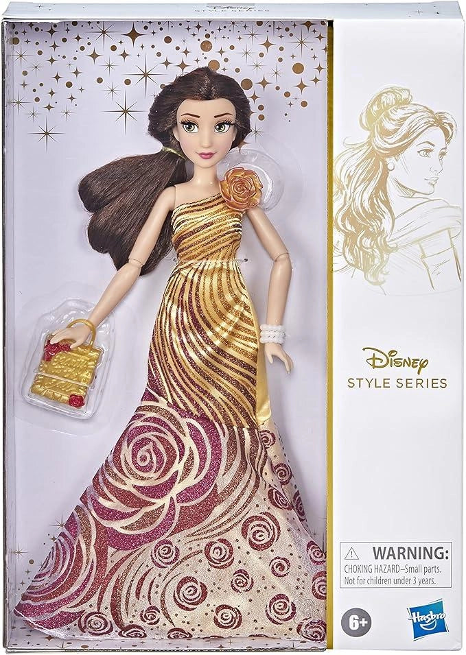 Bambola,Principesse Disney, serie Style, bambola manichino Belle in stile contemporaneo con abiti e accessori