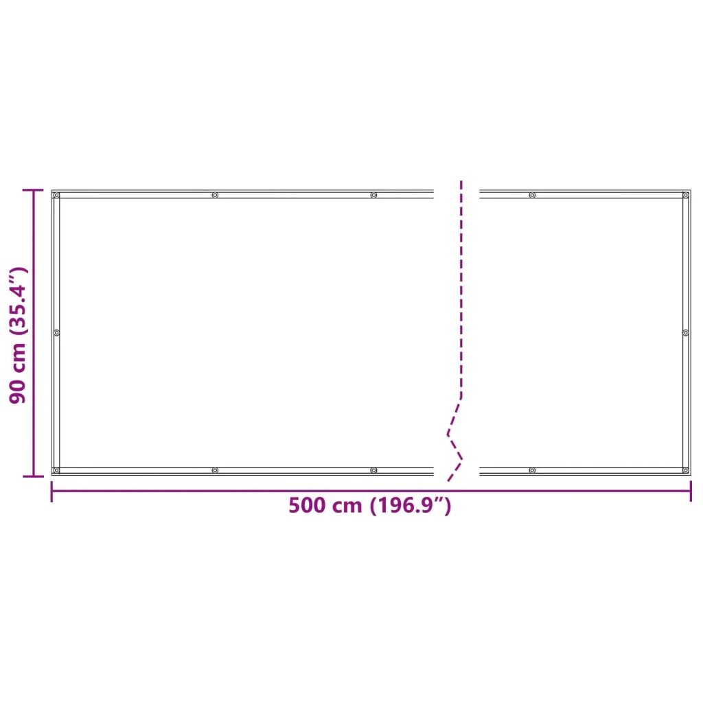 Schermo da balcone-Pannello per balcone Borgogna 90 x 500 cm