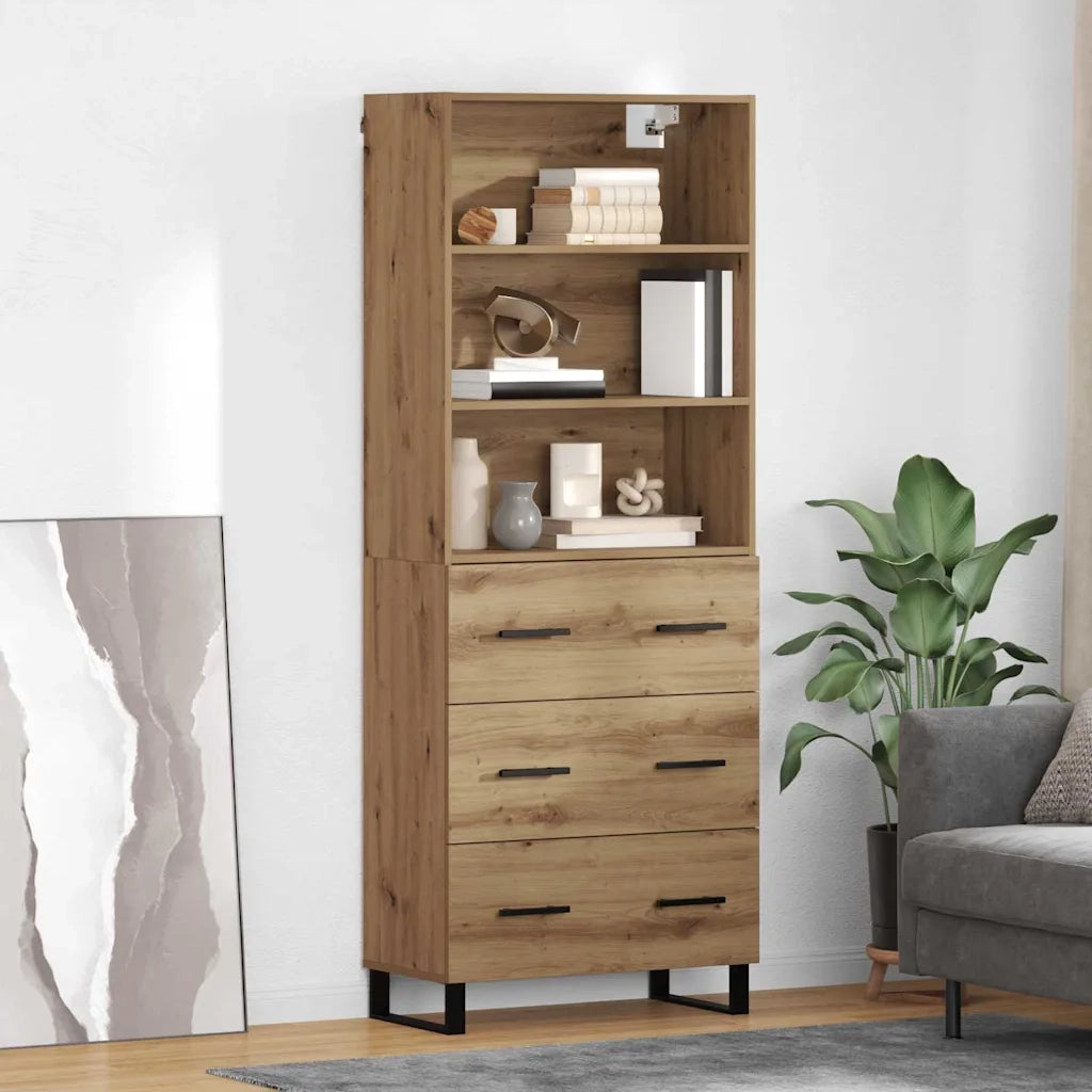 Credenza 2 pcs Rovere artigianale Legno multistrato 3415900