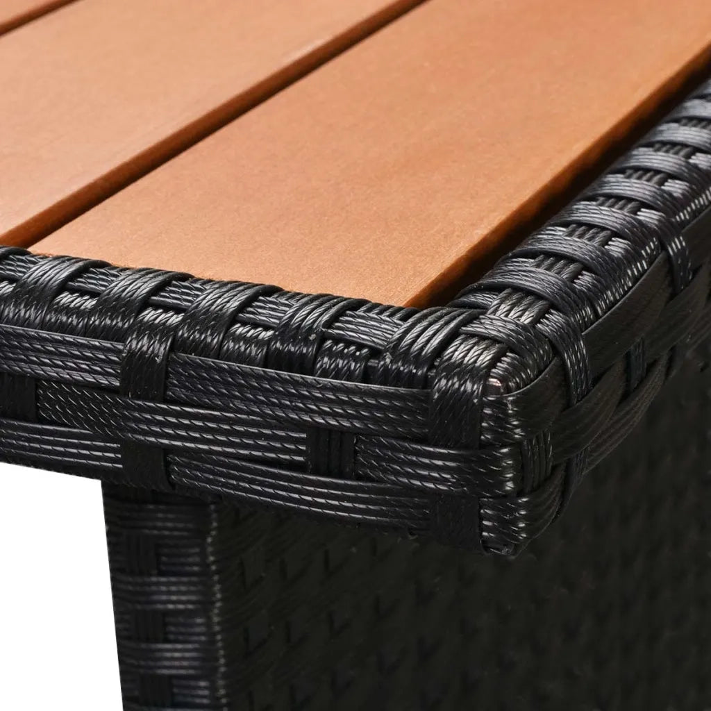 Set Divani da Giardino 7 pz con Cuscini in Polyrattan Nero 43001