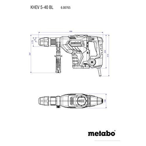 Metabo 600765500 KHEV 5-40 BL Martello Combinato SDS-max 1150 W 500 giri-min 8,7 J colore Nero Verde Rosso