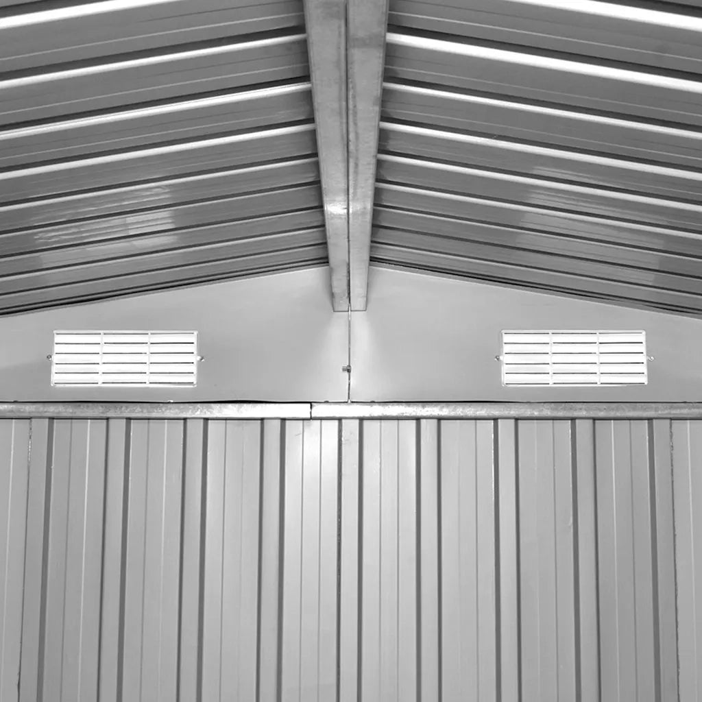 Casetta da Giardino 257x298x178 cm in Metallo Grigio 143341