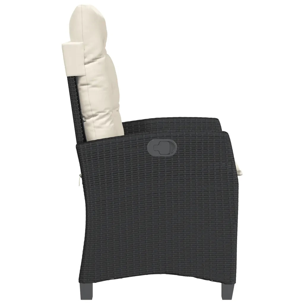 Set da Bistrò 3 pz con Cuscini Nero in Polyrattan 365224