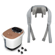 Massaggiatore portatile multifunzione con rulli e massaggiatore per collo, Massaggiatore elettrico per piedi e massaggiatore shiatsu