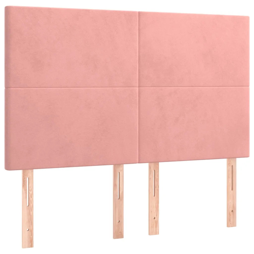 Testiera | Testata Rosa 144x5x118/128 cm Velluto