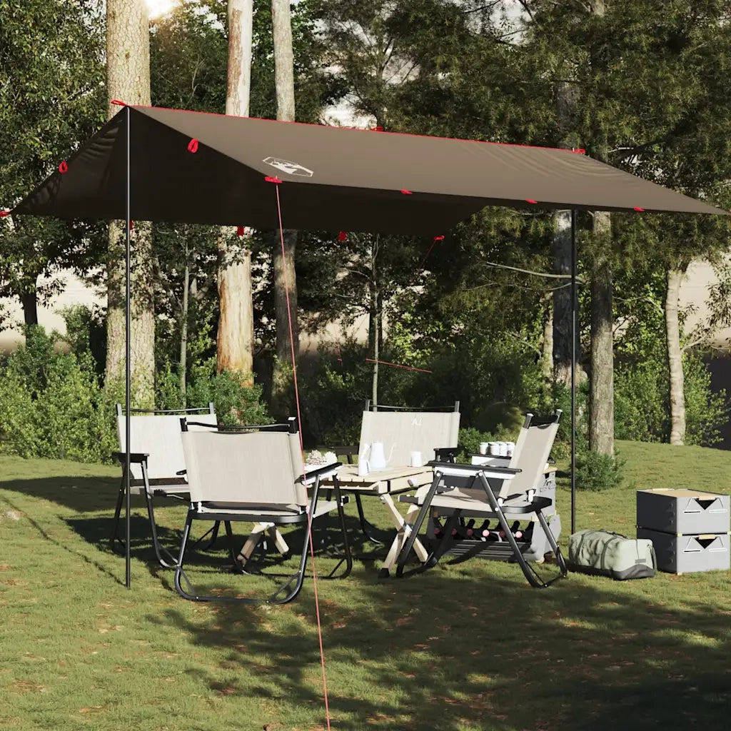 Telone da campeggio | Tenda da campo Marrone 366x306 cm Impermeabile