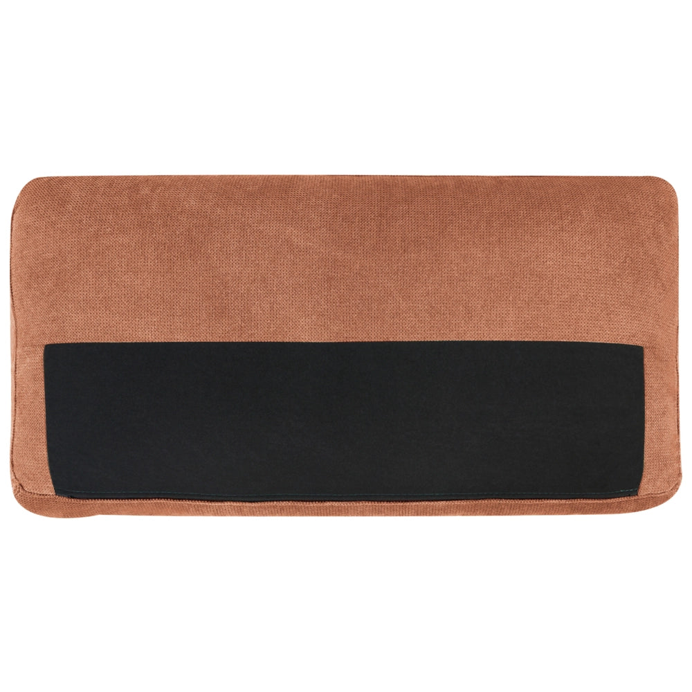 Divano angolare lato destro in Tessuto imbottito rosso chiaro con Cuscini 3 posti stile moderno minimalista