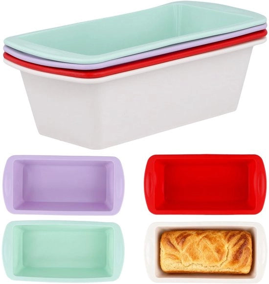 Mold per Torta con Copertura - Muffin Silicone - Rettilineo - 8 Pezzi - Resistente al Calore - Antifriabilità - Muffin Cake Mold