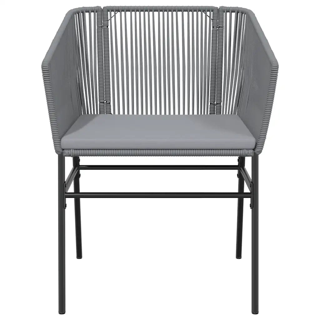 Set da Pranzo da Giardino 5 pz | Set Salotto da Giardino con Cuscini Polyrattan Vetro