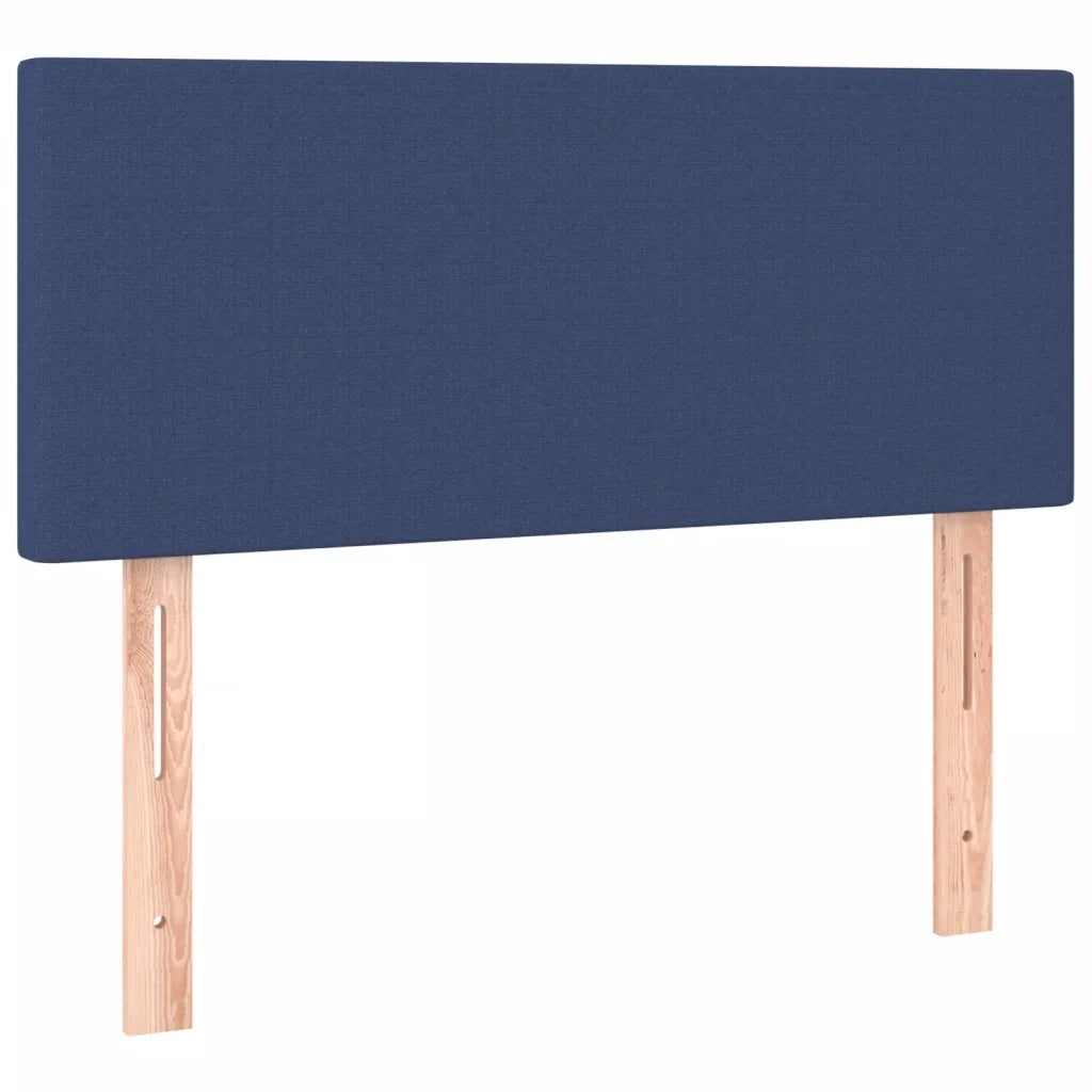Letto singolo | Letto per adulti | Giroletto a Molle con Materasso Blu 90x190 cm in Tessuto