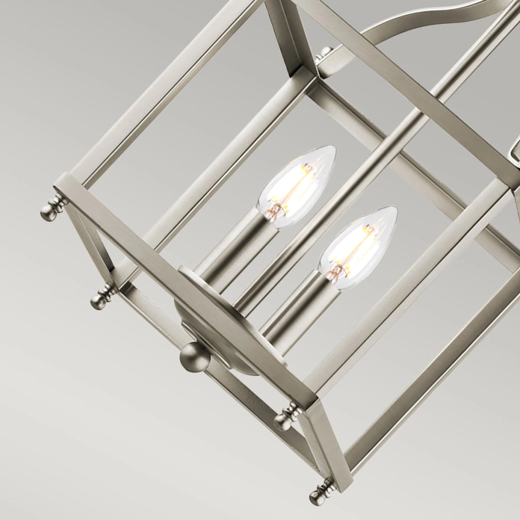 Lampada a sospensione Kichler Larkin nichel spazzolato 2xE14