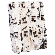 Appendino in legno intagliato con finitura marrone anticato artigianale 16x3x8h cm