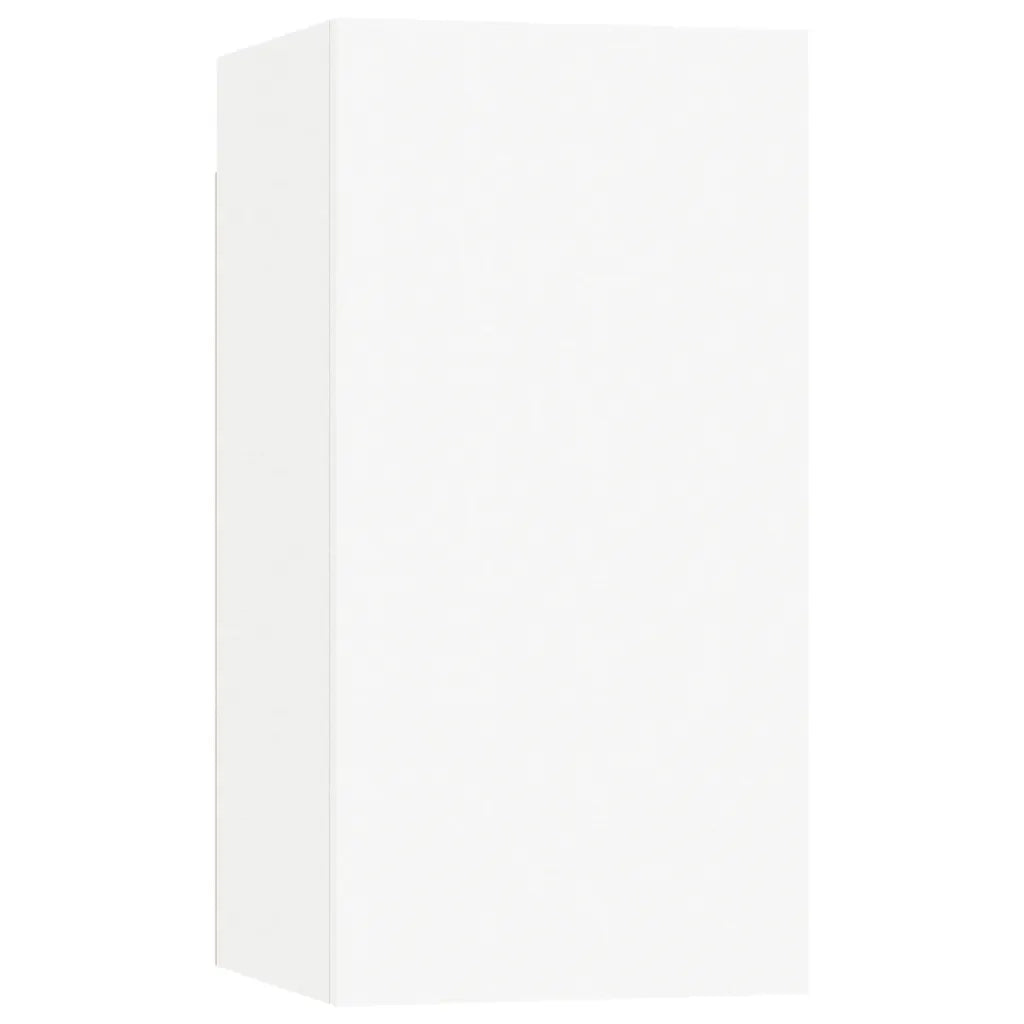 Set Mobili Porta TV 8pz | Armadietto TV | Mobile Porta TV Bianco in Legno Multistrato
