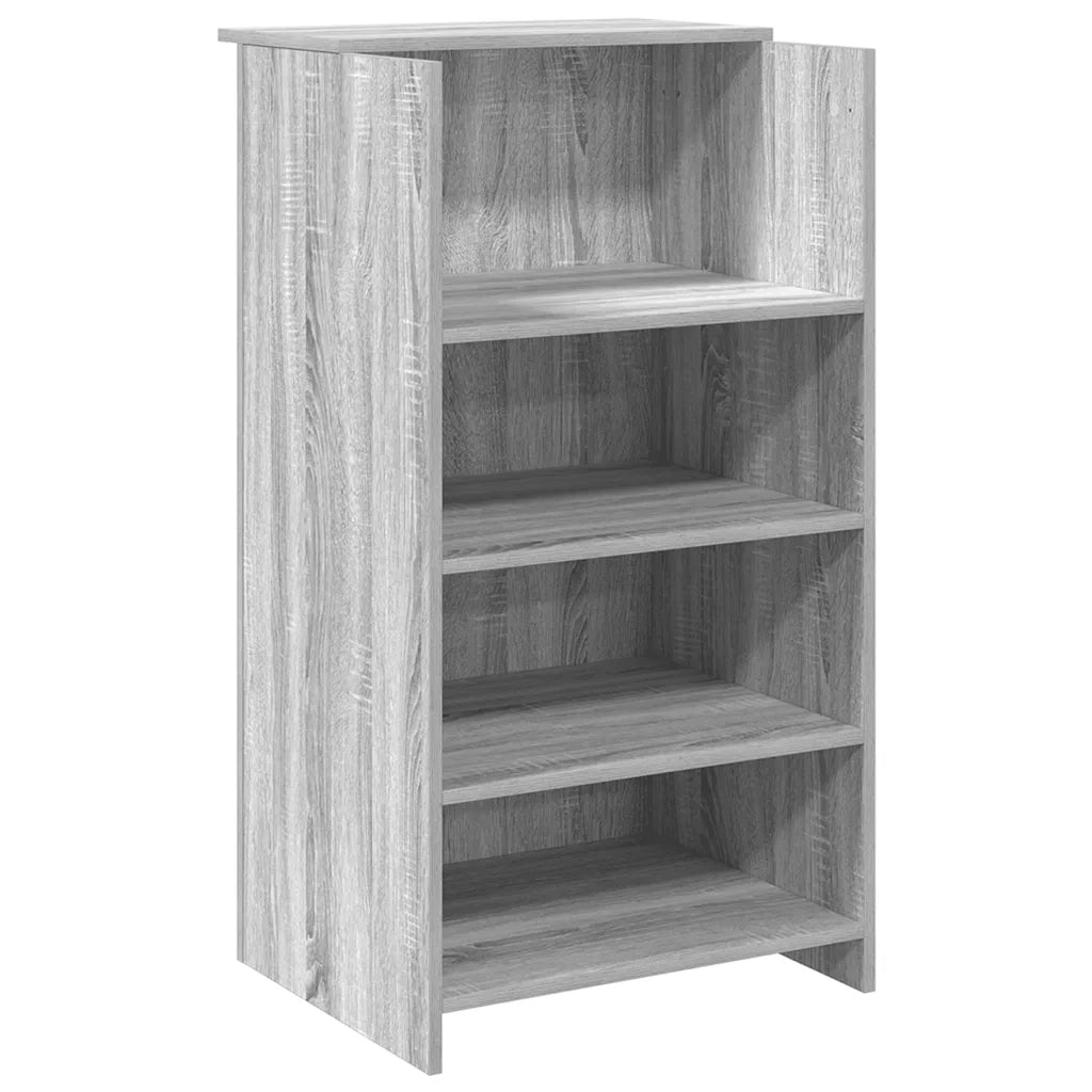 Banco Reception | Scrivania | Tavolo da Ufficio Grigio Sonoma 55x50x103,5 cm Legno Multistrato