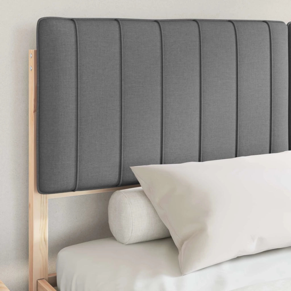 Letto con Testiera Rivestita-Struttura Letto con Testiera Grigio scuro 150 x 200 cm 939366