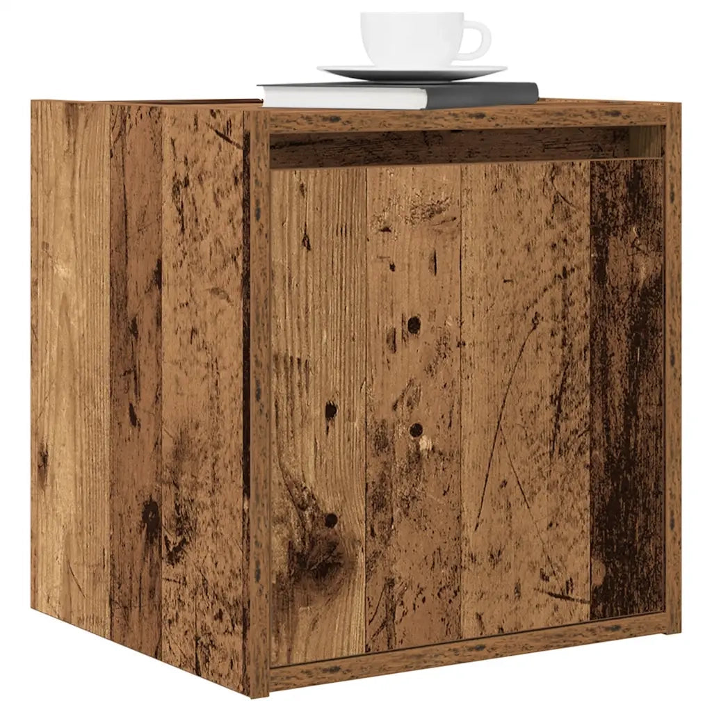 Comodini a Muro 2 pz Legno Antico 38x34x40 cm 861244