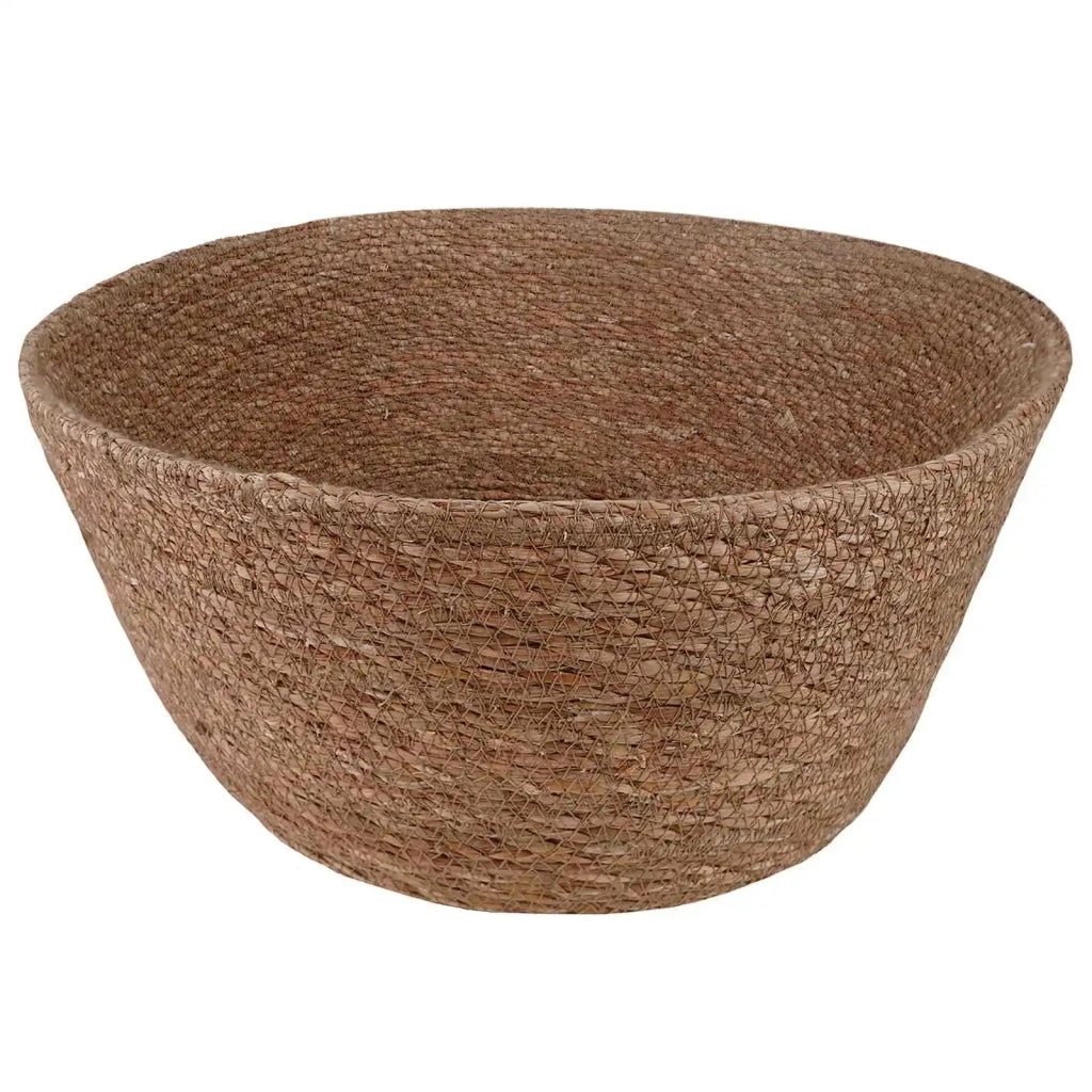 Vaso da fiori con manici Naturale Ø 45 x 36 cm 100% Erba marina 42012258