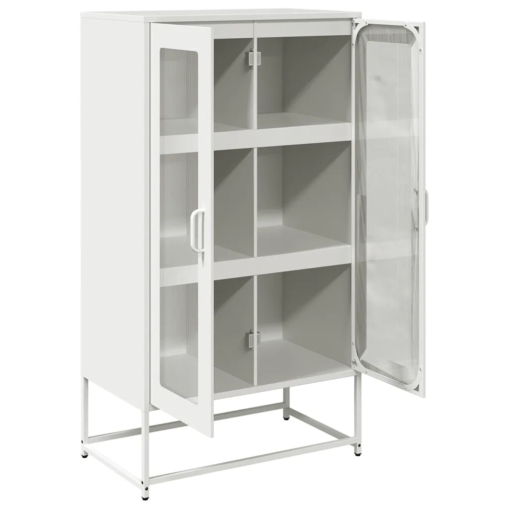 Credenza Bianca 68x39x123 cm in Acciaio