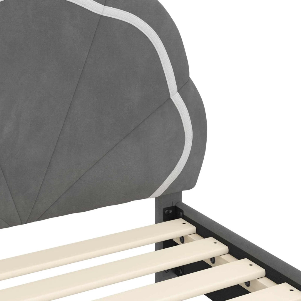Struttura letto bambini con testata-Giroletto per bambini Grigio Scuro 90 x 190 cm 456710