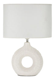 LAMPADA DA TAVOLO SETA BIANCA CM 28,5X15X43