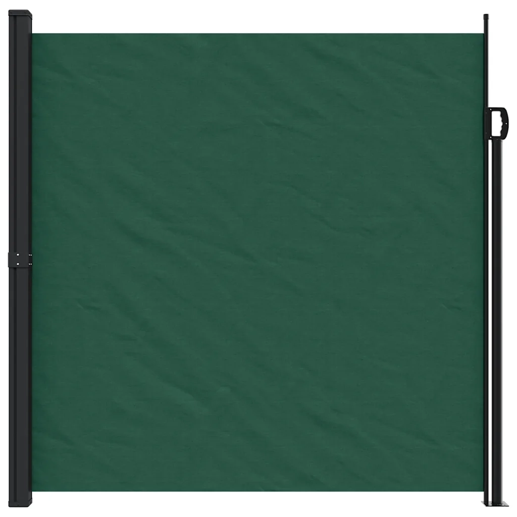 Tenda da Sole | Tenda parasole Laterale Retrattile Verde Scuro 200x500 cm