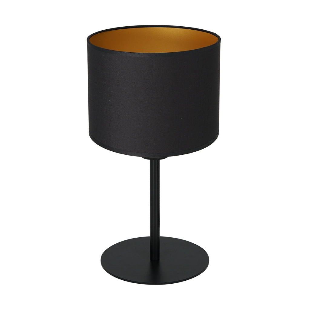 Lampada da tavolo Arden nera 34cm interno oro E27 Luminex