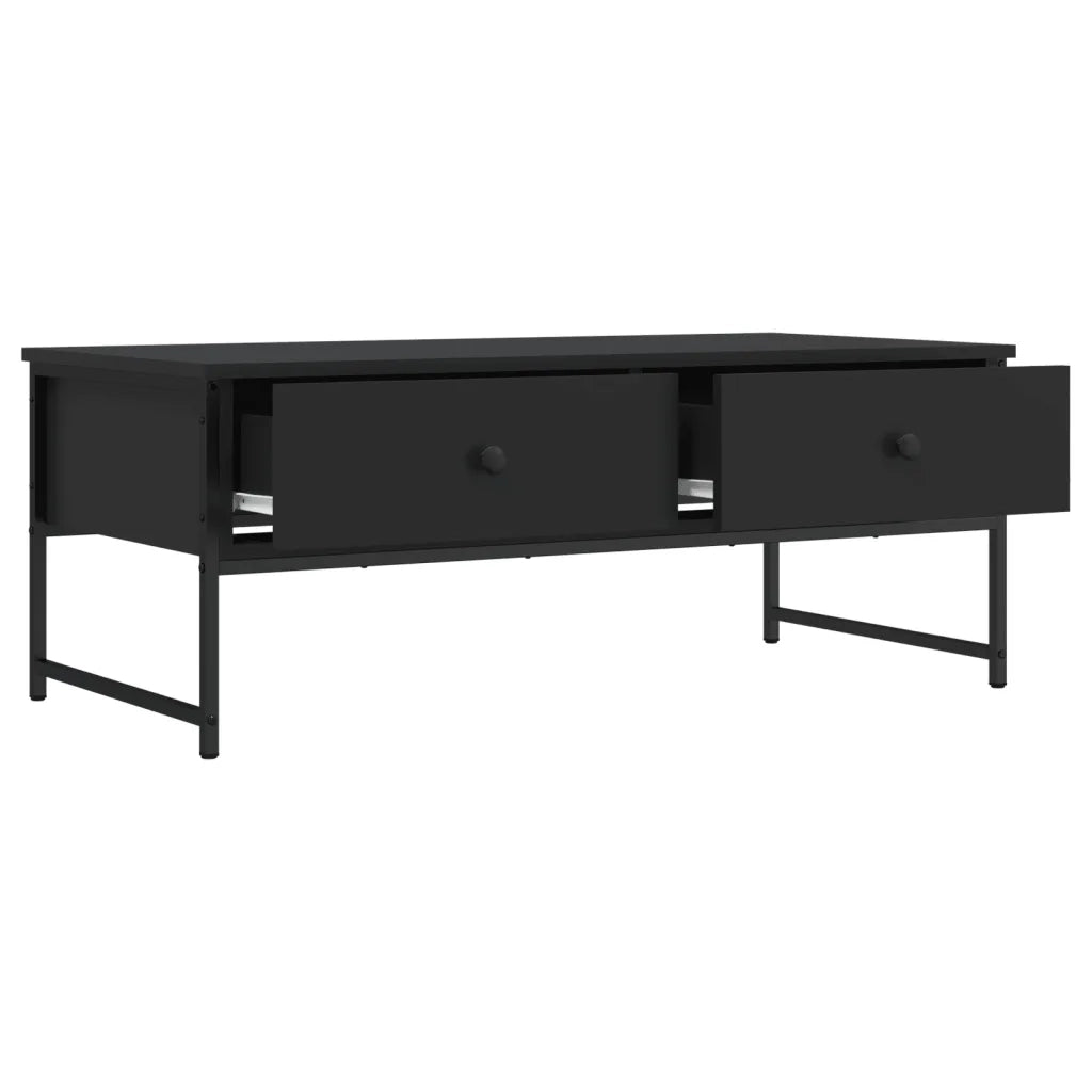 Tavolino da Salotto-Tavolino da soggiorno-Tavolo Nero 101x49x39,5 cm in Legno Multistrato