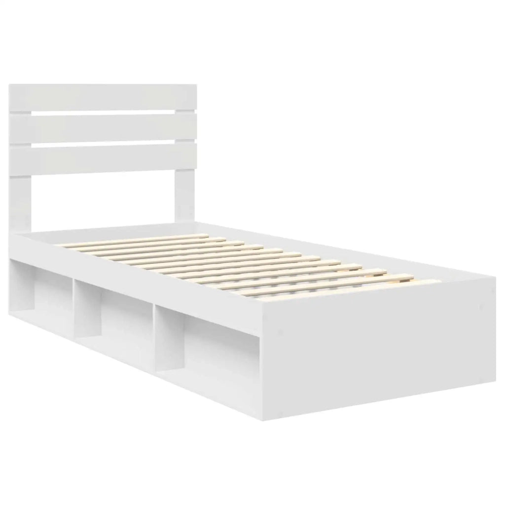 Struttura del letto-Giroletto-Rete del Letto Bianco 75 x 190 cm Pino massello 144261