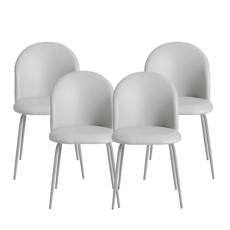SET 4 SEDIE BONNIE CON SEDUTA IN POLIURETANO GRIGIO STRUTTURA IN METALLO DIMENSIONI 45X55X82 CM