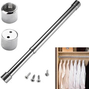 Stang per abito adattabile - Manico estendibile per abiti - Acciaio inossidabile - 31-51 cm - Senza foratura - Maniglia metallica per armadio